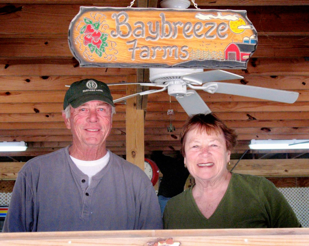 Steve and Cindy Barnes are opening a new BayBreeze Farms stand at 1076 Sandbridge Road. [Janet Yarbrough Meyer/The Princess Anne Independent News]