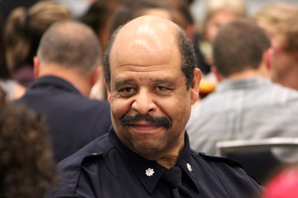 Police Deputy Chief John L. Bell Jr., commander of the professional standards division, is seen here at an April dinner honoring citizens, including Bell, for their human rights work. [John-Henry Doucette/The Princess Anne Independent News]