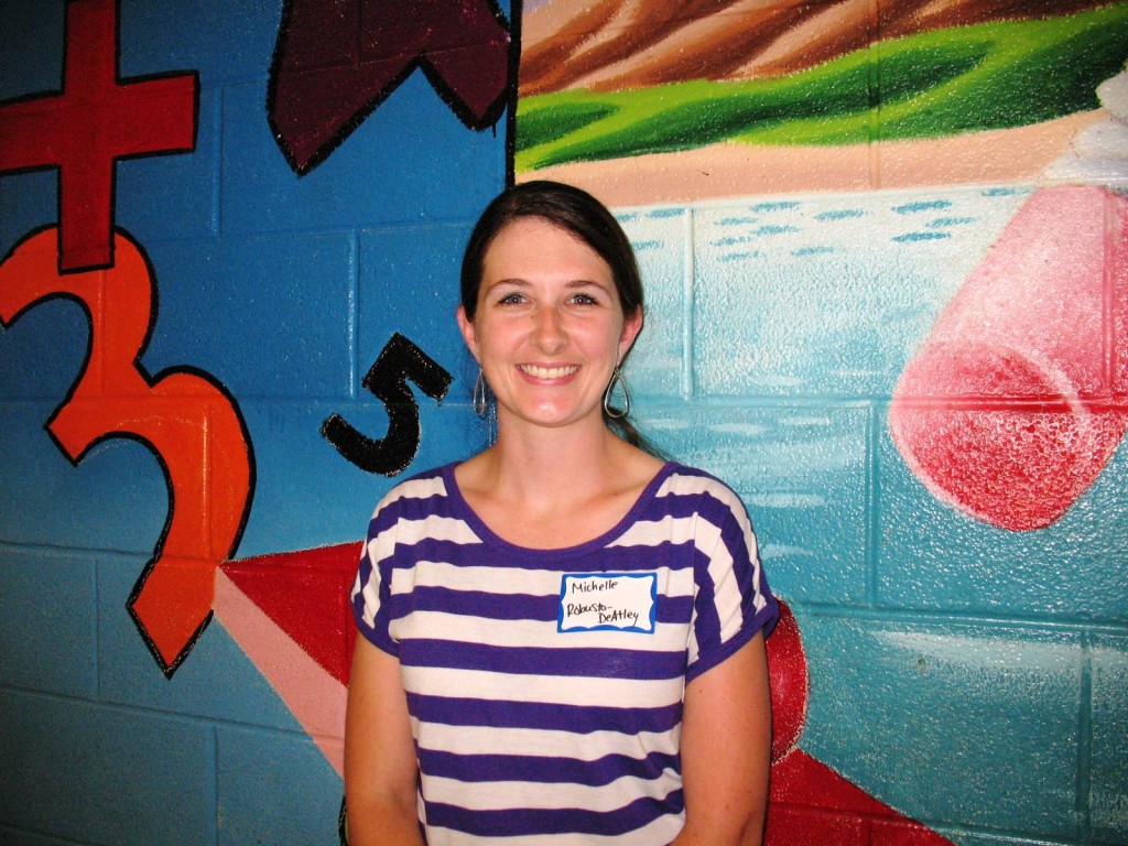 Michelle Robusto-DeAtly, a former Red Mill Elementary School student, now teaches English at Salem High School in the Beach. [Janet Yarbrough Meyer/The Princess Anne Independent News]