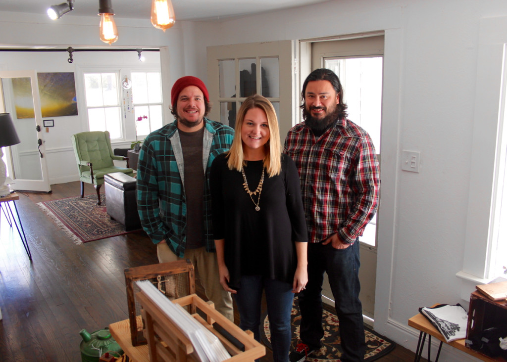 The owners — Eddie Compo, Kristine Compo and Anthony Pakingan — of The Tar Roof, a gallery, shopping and event venue that recently opened in Pungo. [John-Henry Doucette/The Princess Anne Independent News]
