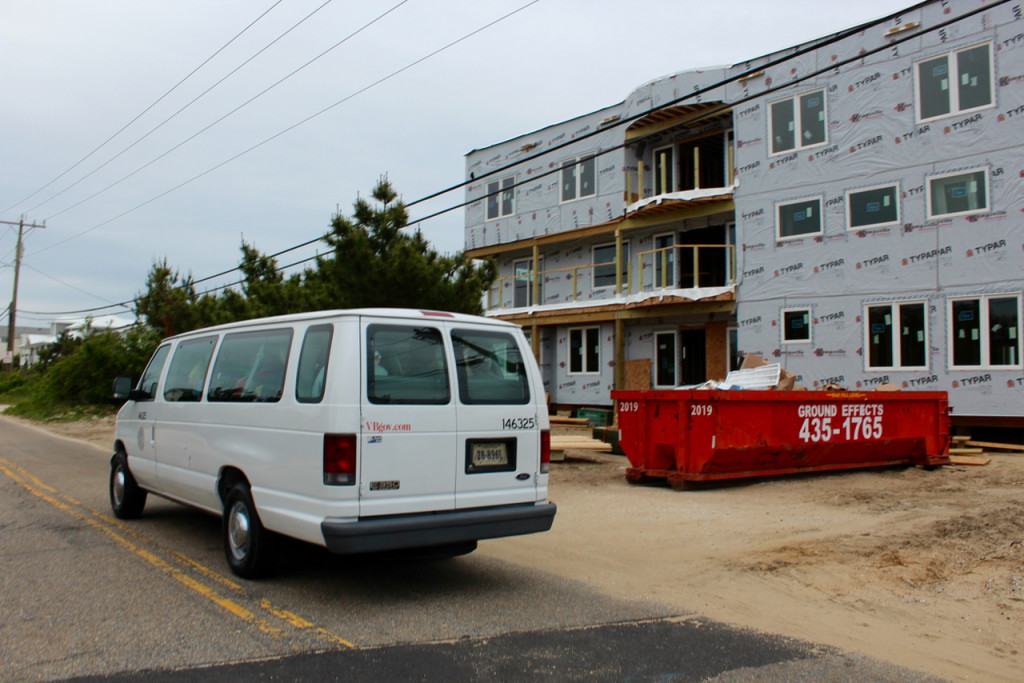 Members of the city beaches and waterways advisory commission are shown while on a van tour of the Sandbridge community. [John-Henry Doucette/The Princess Anne Independent News]