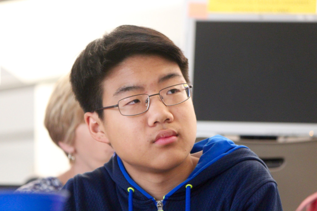 Jared Chung, 14, was among the students, family members and eductors who helped celebrate the recognition of Princess Anne Middle School as a National School to Watch on Tuesday, May 3. The award recognizes academic excellence and organizational structure, among other standards of performance. [John-Henry Doucette/The Princess Anne Independent News]