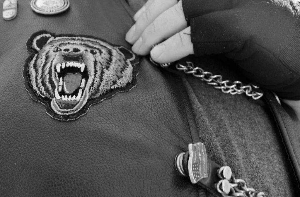 A detail of Bear's patch. [John-Henry Doucette/The Princess Anne Independent News]