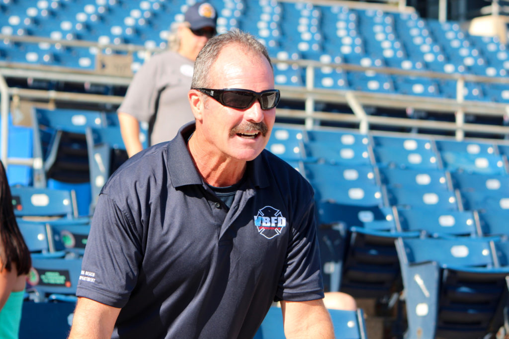 Among those in the stands cheering for the Beach was city Fire Chief Steven Cover. [John-Henry Doucette/The Princess Anne Independent News]