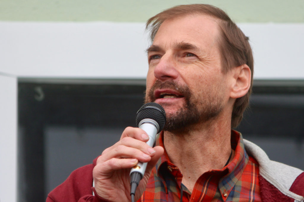 Bryan Harrell, director of the music ministry at Sandbridge Chapel United Methodist Church, sang the National Anthem. [John-Henry Doucette/The Princess Anne Independent News]