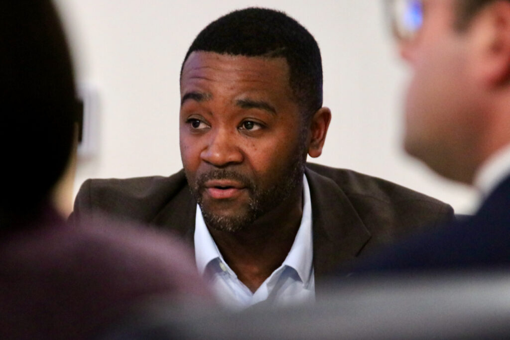 Virginia Beach City Manager Patrick Duhaney speaks during a special session at City Hall on Wednesday, Feb. 1, 2023. [John-Henry Doucette/The Princess Anne Independent News]