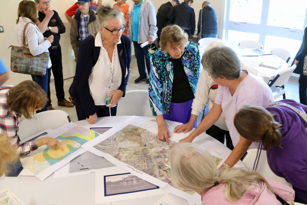 Virginia Beach City Councilmember Barbara Henley, who represents District 2, meets with community members concerned about the Silo at Southern Pines apartment rezoning request during a meeting Henley held on Monday, Oct. 9. [John-Henry Doucette/The Princess Anne Independent News]